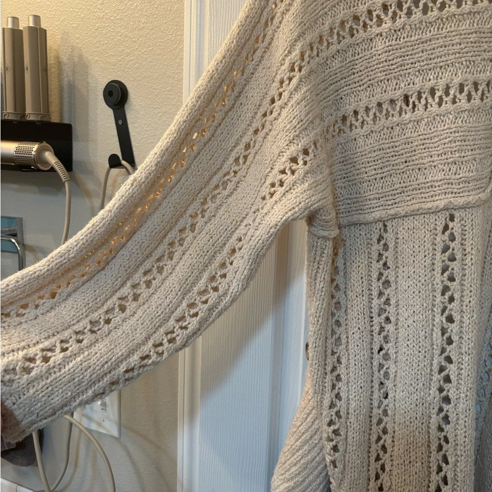 Free People Cream Button-Front Cardigan - Picture 5 of 8